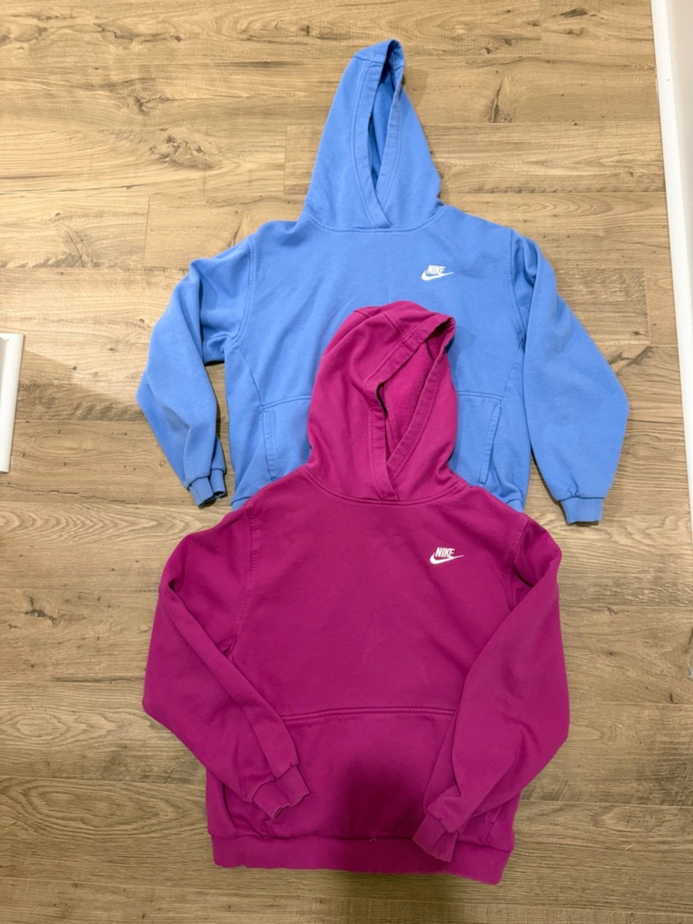 Nike Hoodies in Bright Blue and Fuchsia